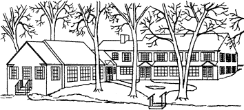 Drawing of Scarsdale Friends Meeting House